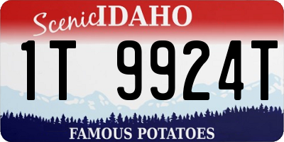ID license plate 1T9924T