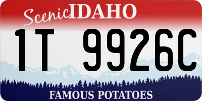 ID license plate 1T9926C