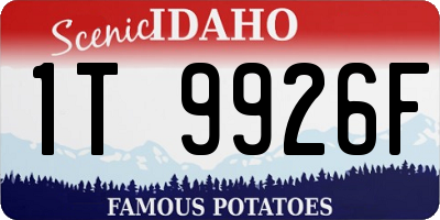 ID license plate 1T9926F
