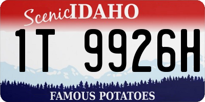 ID license plate 1T9926H