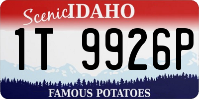 ID license plate 1T9926P