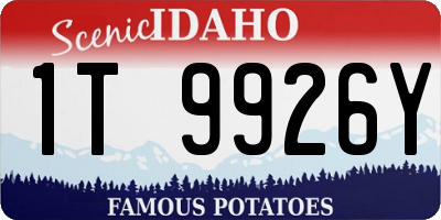 ID license plate 1T9926Y