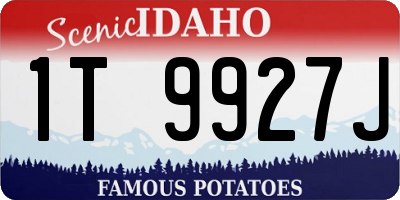 ID license plate 1T9927J