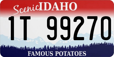 ID license plate 1T9927O