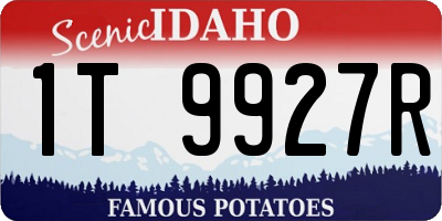 ID license plate 1T9927R