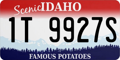 ID license plate 1T9927S