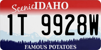 ID license plate 1T9928W