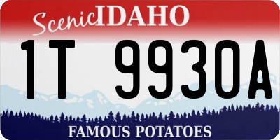 ID license plate 1T9930A