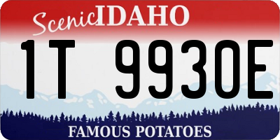 ID license plate 1T9930E