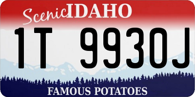 ID license plate 1T9930J