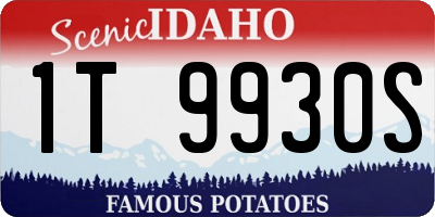 ID license plate 1T9930S