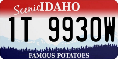 ID license plate 1T9930W