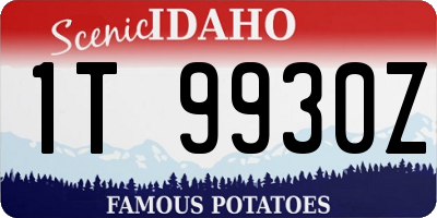 ID license plate 1T9930Z