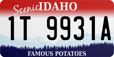 ID license plate 1T9931A