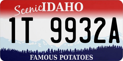 ID license plate 1T9932A