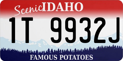 ID license plate 1T9932J