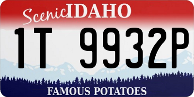 ID license plate 1T9932P