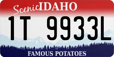 ID license plate 1T9933L