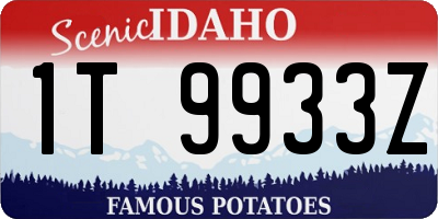 ID license plate 1T9933Z