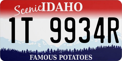 ID license plate 1T9934R
