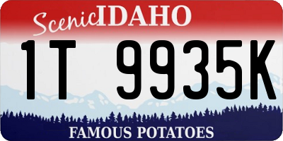 ID license plate 1T9935K