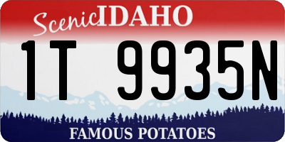 ID license plate 1T9935N