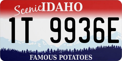 ID license plate 1T9936E