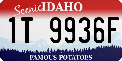 ID license plate 1T9936F