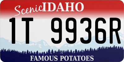 ID license plate 1T9936R