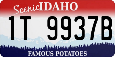ID license plate 1T9937B
