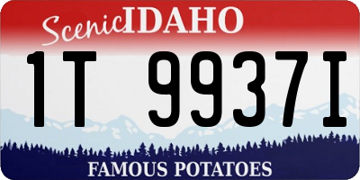 ID license plate 1T9937I