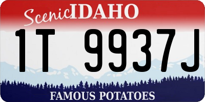 ID license plate 1T9937J
