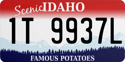 ID license plate 1T9937L