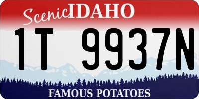 ID license plate 1T9937N