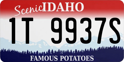 ID license plate 1T9937S