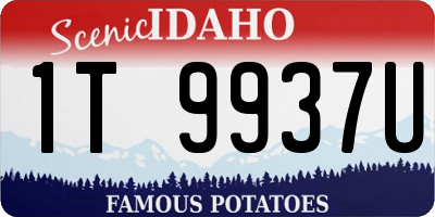 ID license plate 1T9937U