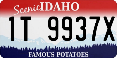 ID license plate 1T9937X
