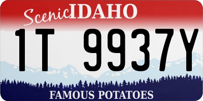 ID license plate 1T9937Y