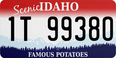 ID license plate 1T9938O