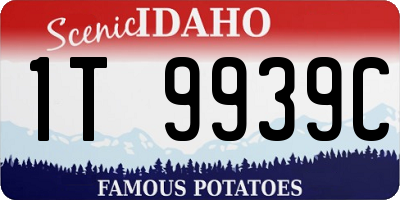 ID license plate 1T9939C
