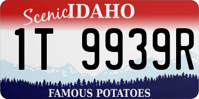 ID license plate 1T9939R