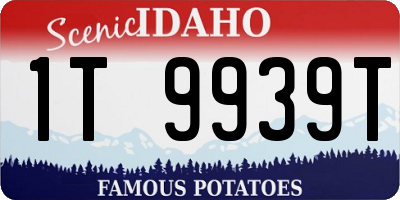 ID license plate 1T9939T