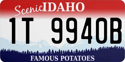 ID license plate 1T9940B