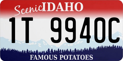 ID license plate 1T9940C