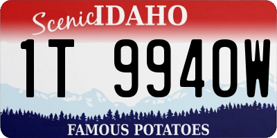 ID license plate 1T9940W