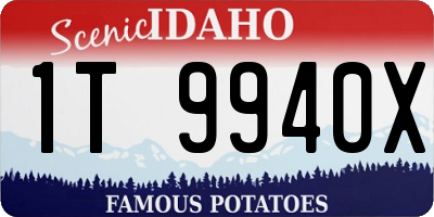 ID license plate 1T9940X