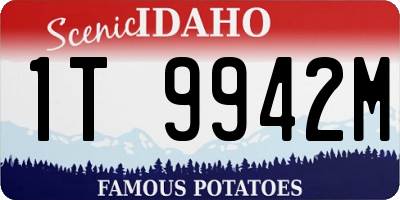 ID license plate 1T9942M