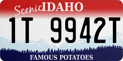 ID license plate 1T9942T