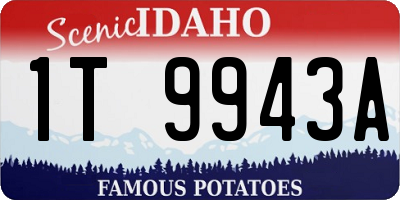 ID license plate 1T9943A