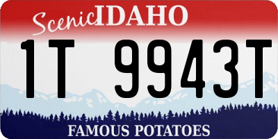 ID license plate 1T9943T